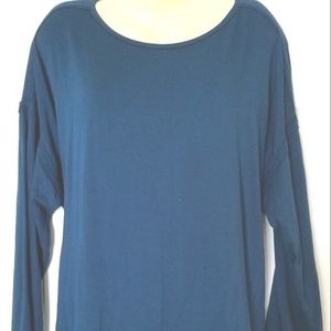 J. Jill PURE JILL 3X Fleece Top Blue